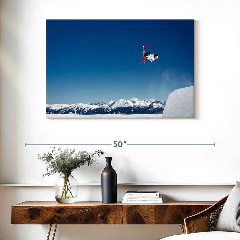 Saut à ski acrobatique, H 26 po x l 39 po