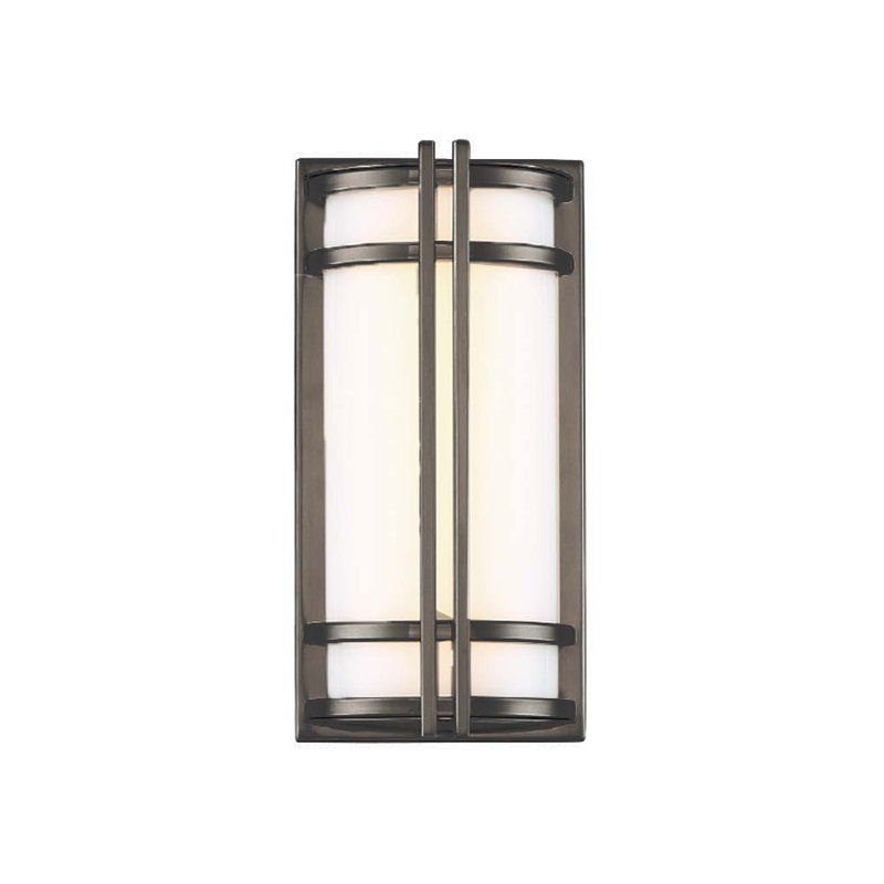 Skyscraper Outdoor Flush Mount, Bronze, 2700K, 12" H x 6" W x 3.25" D