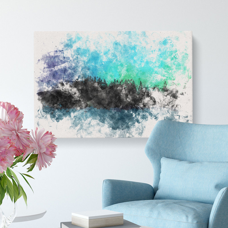 The Northern Lights In Iceland - Wrapped Canvas Print, 45cm H x 76cm W x 4cm D