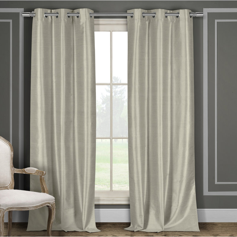 Harger Curtain Pair, Taupe, 38" W x 84" L