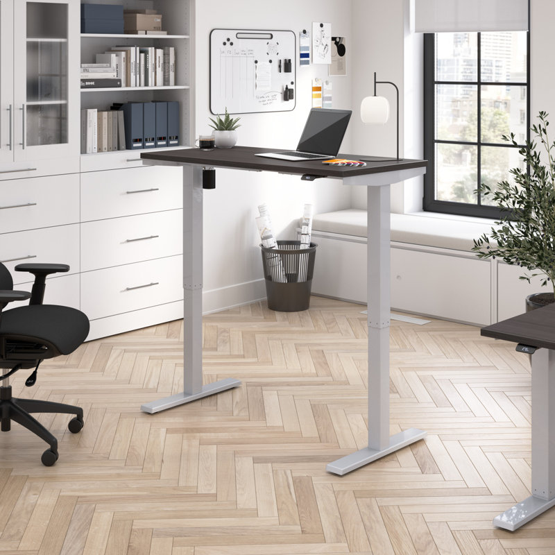 Height Adjustable Standing Desk, 47.6" W x 23.35" D, Storm Gray