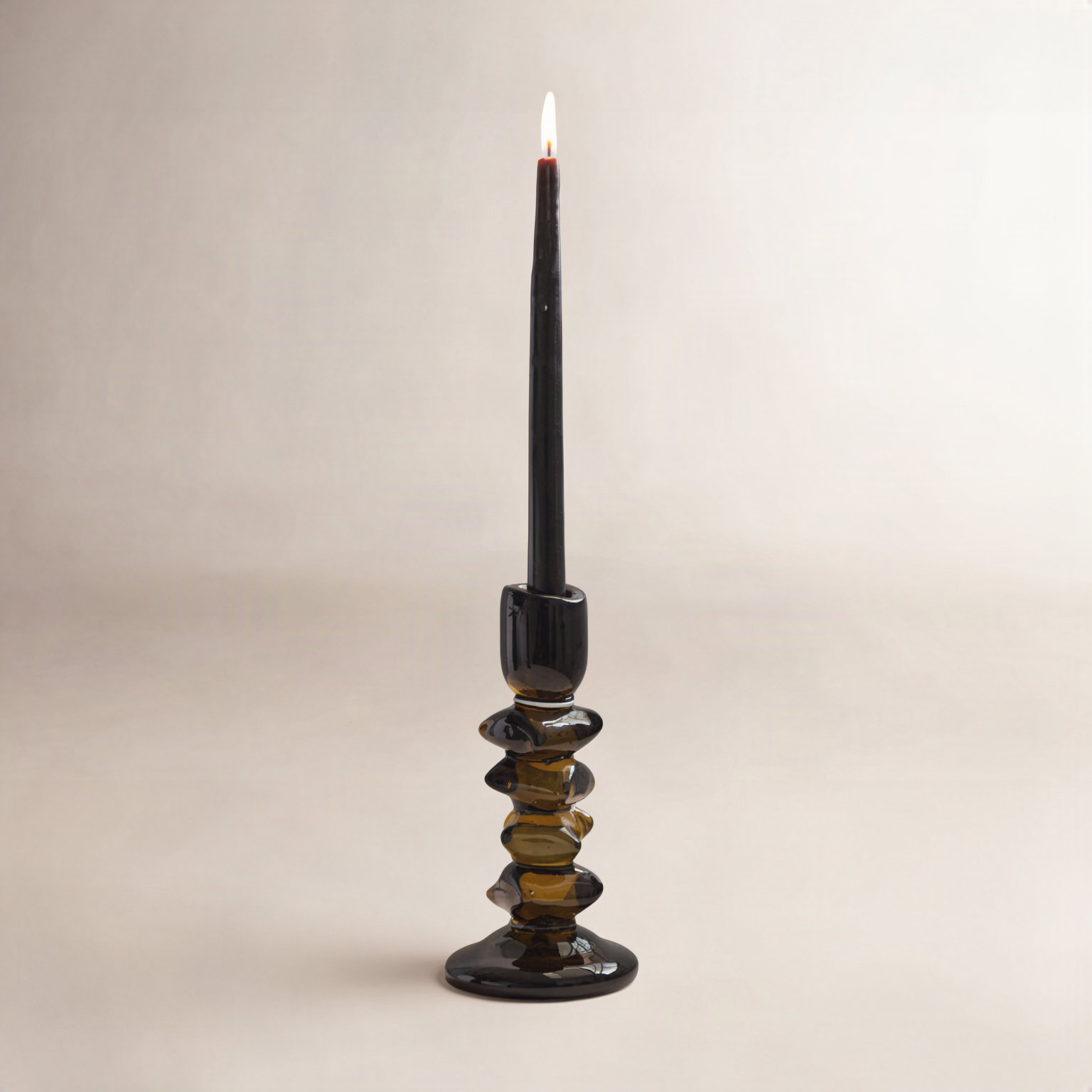 Candlestick Holder, 9" H x 4.25" W x 4.25" D