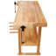 Établi en bois de 55 po, banc de travail du bois robuste avec poignée réglable, banc de travail de table avec capacité de charge de 300 lb avec rangement pour garage, atelier et rangement