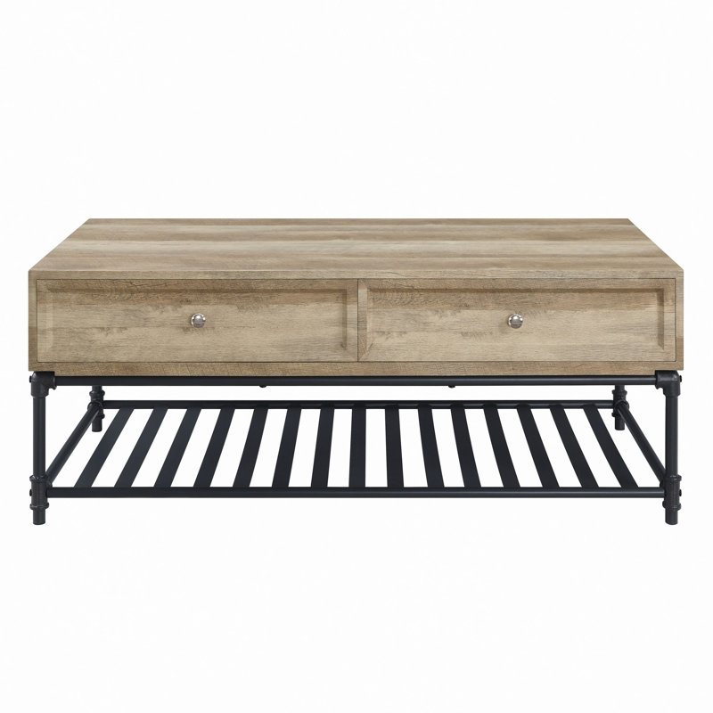 Table basse en chêne et gris sable
