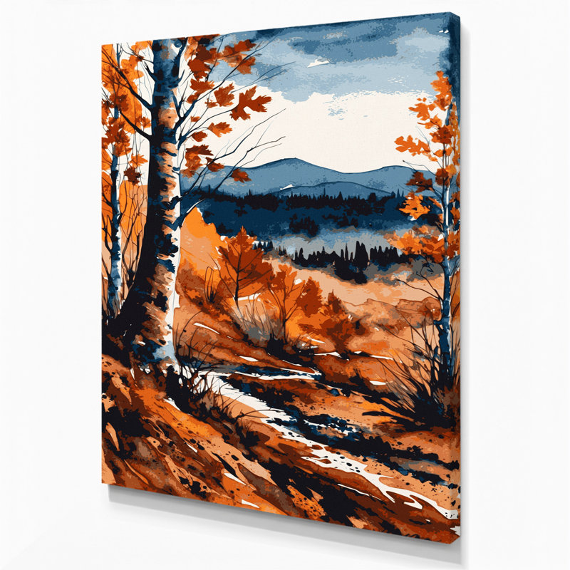 Aquarelle, paysage, 32 roses, art mural sur toile, H 24 po x l 36 po