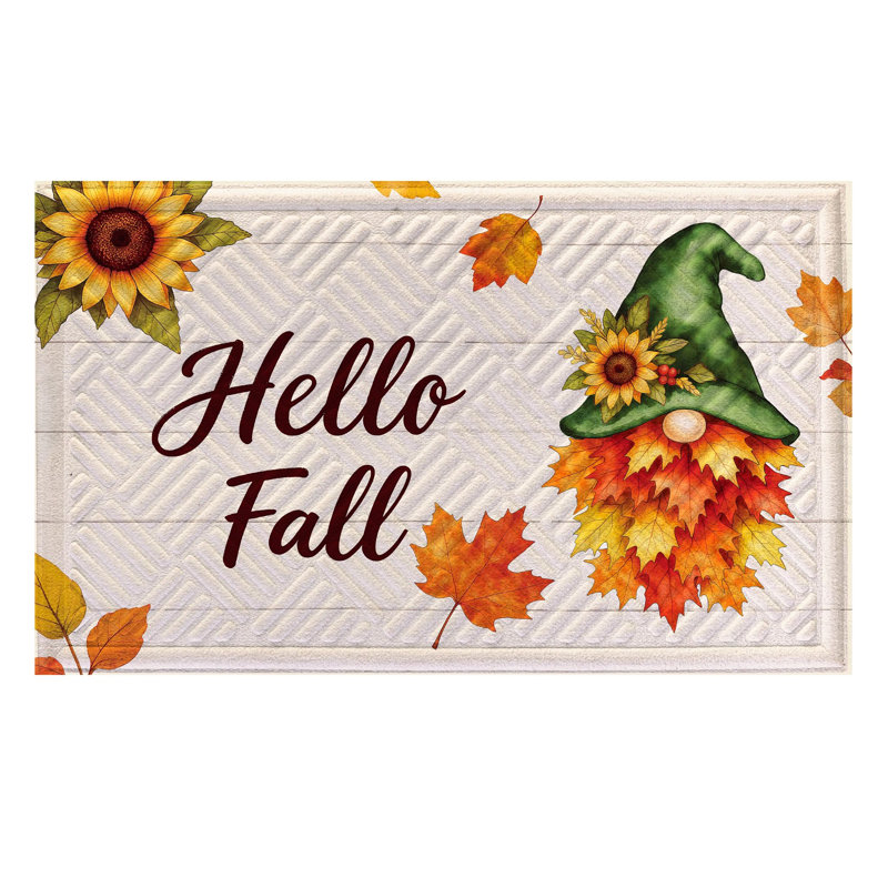 Leaf Gnome Embossed Mat