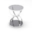 Table d'appoint moderne en verre avec deux niveaux et un design polyvalent-1364960639