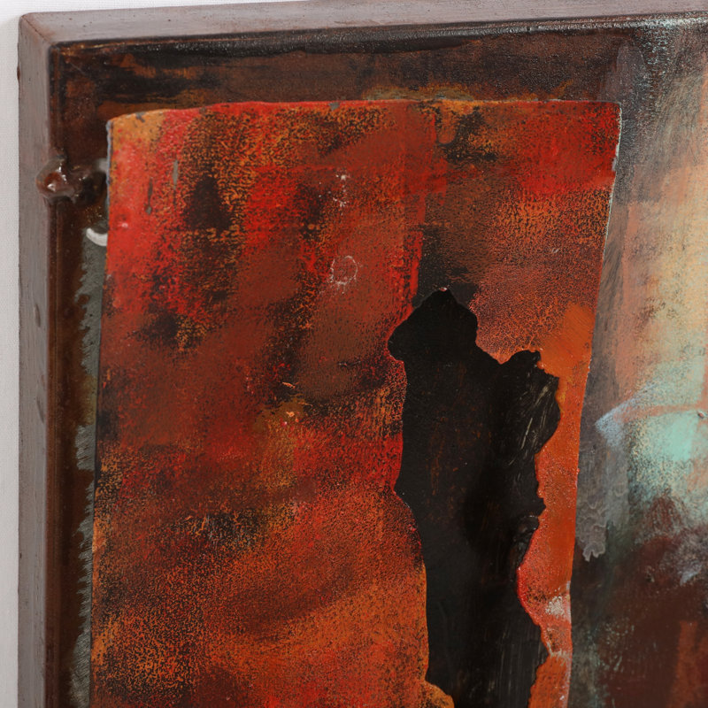 Hand Painted Iron Wall Sculpture with Motivational Quote