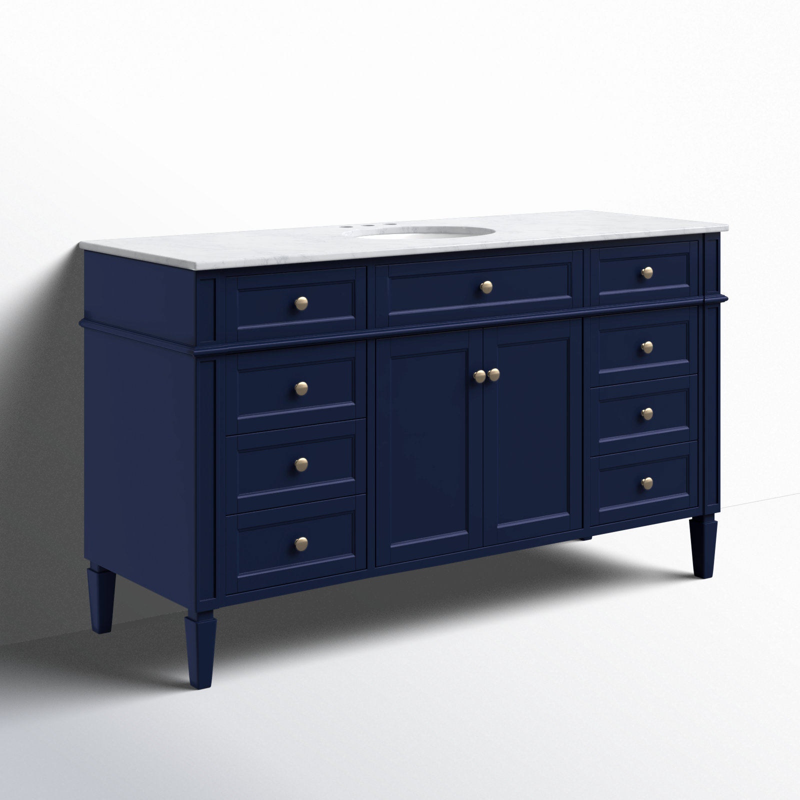 Rivers 60'' Single Bathroom Vanity, Blue