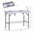 Patio Camping Table with Rectangular Top,Metal Frame