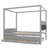 Riviera Princess Canopy Platform Bed with Upholstered Headboard, Trundle & 3 Drawers-122581939-122581941