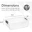 Latitude Run® Clear Storage Bins with Lids, 6 Pack- Plastic Storage Boxes for Home- 4.5 Quart-1218515844