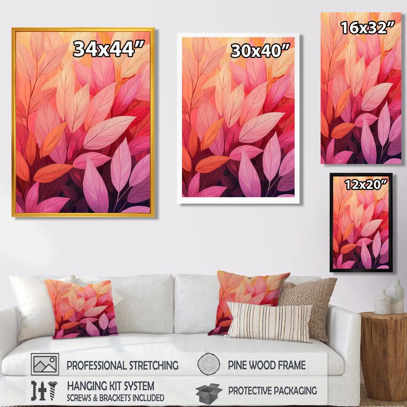 Kiera - Art mural sur toile à motif floral, 32" H x 16" W, Wrapped Canvas, Does Not Apply