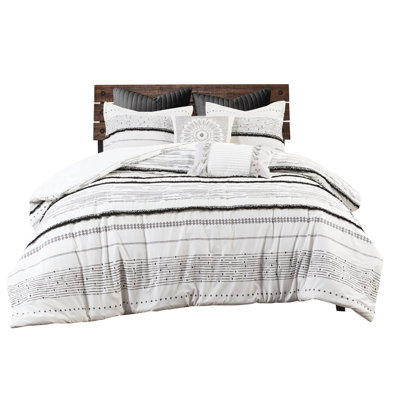Cotton Printed Duvet Cover - Bedroom Chic Aura Full/Queen Style With Trims Size Bed
