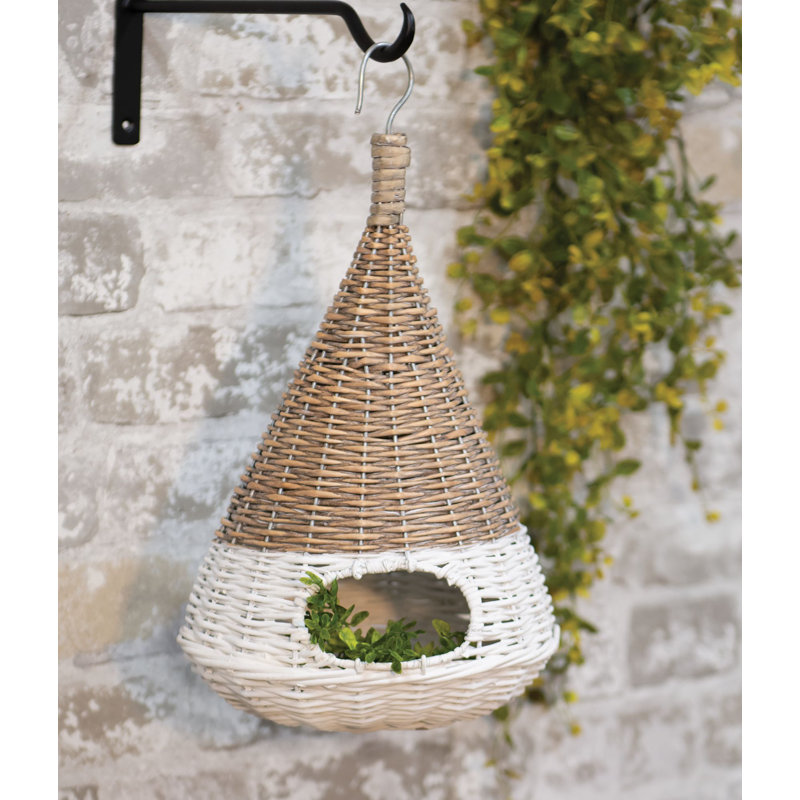 Maison d'oiseaux blanche 14 po