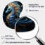 Sapphire Seahorse Delicate Drips II - asymétrique hippocampe en métal, reproduction de sculpture murale en métal de forme unique-103971977