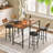 Bar Table, Rectangular Pub Table, 47.2” Counter Height Bar Table, Industrial Bar Height Table