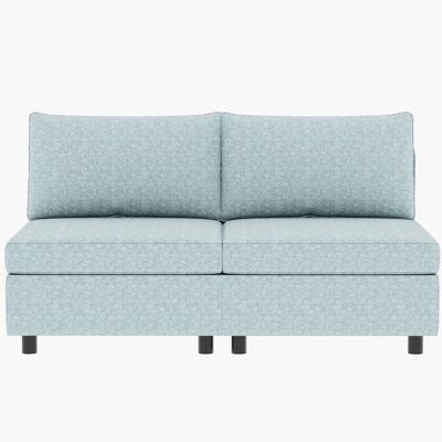 Tissu Mid-Century moderne avec pochette de rangement, capacité de poids de 250 lb, tissu respirant 2 places spacieux pour le bureau à domicile, la chambre à coucher et le salon