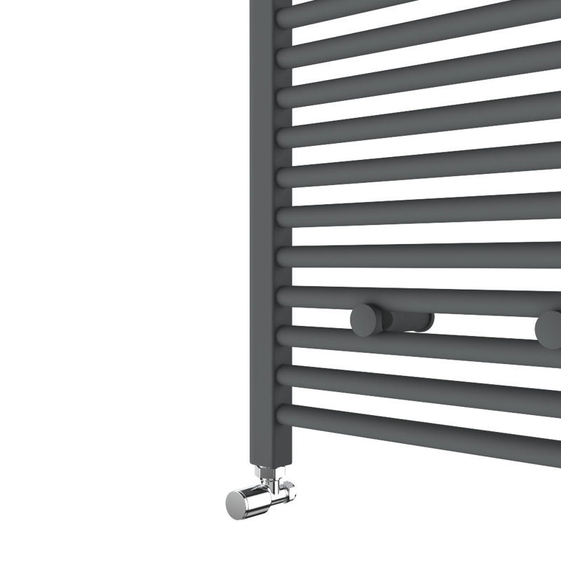 Straight Towel Rail Heated Towel Rails, Anthracite, 150 cm H x 50 cm W x 3 cm D
