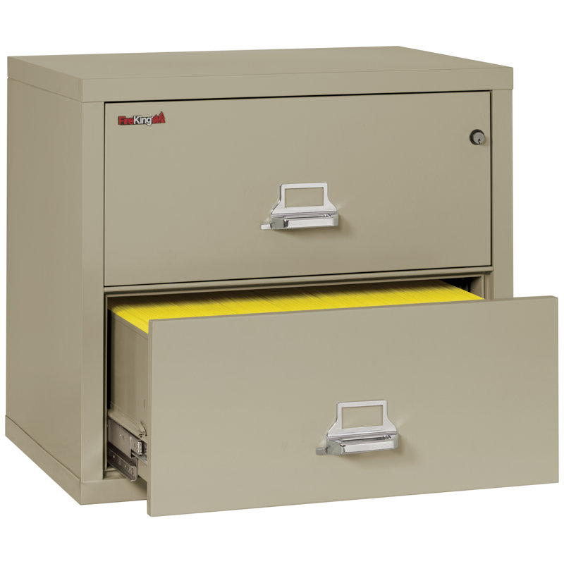 Fireproof 2 - Drawer File Cabinet, Pewter, Key Lock
