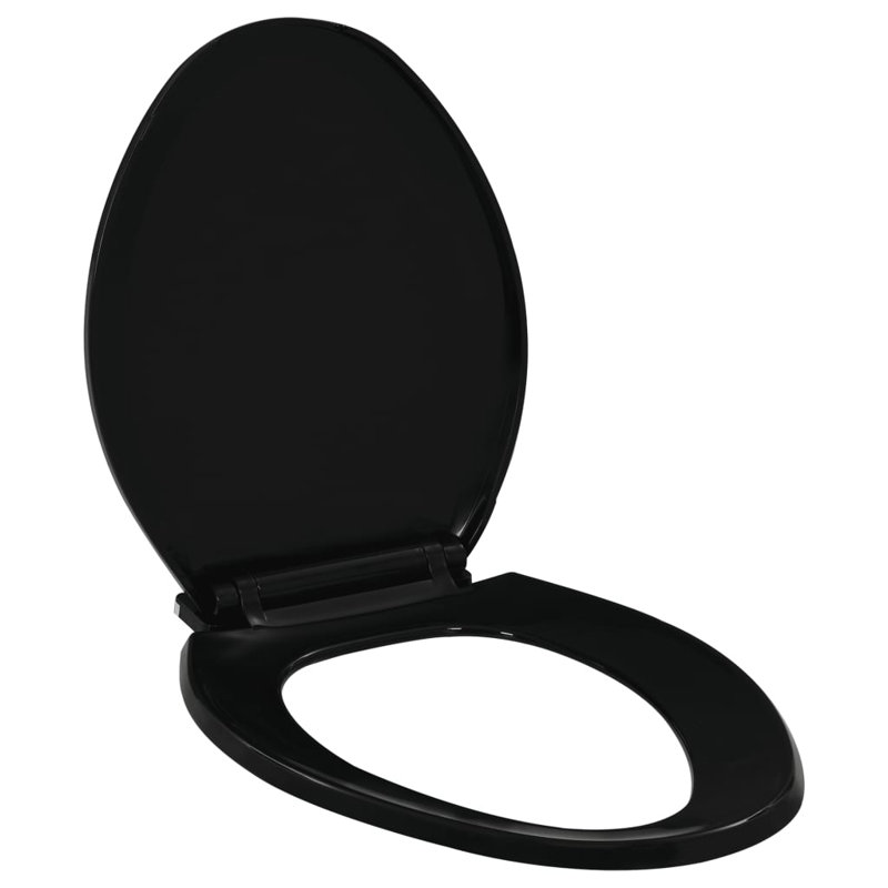 Leite Soft Close Elongated Toilet Seat, Black