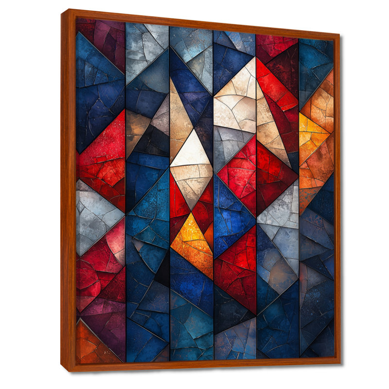 «Norven Unity In Force Usa Flag Fragments IV», art mural sur toile Patriotist, H 20 po x l 12 po, Brun