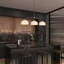 Lustre linéaire moderne en argent 3 lumières