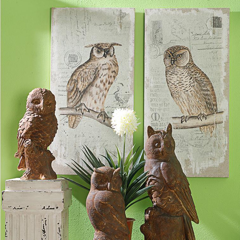 Set of 2 Prints with Distressed Look