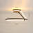 Minimalist Dimmable Curved Simple Circle Led Semi Ceiling Light