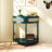 Unique Half Moon Design End Table With Sliding Rattan Door,Elegant Semi-Circle Entryway Console Table With 2 Rattan Storage Cabinet And Bottom Shelf-462115093