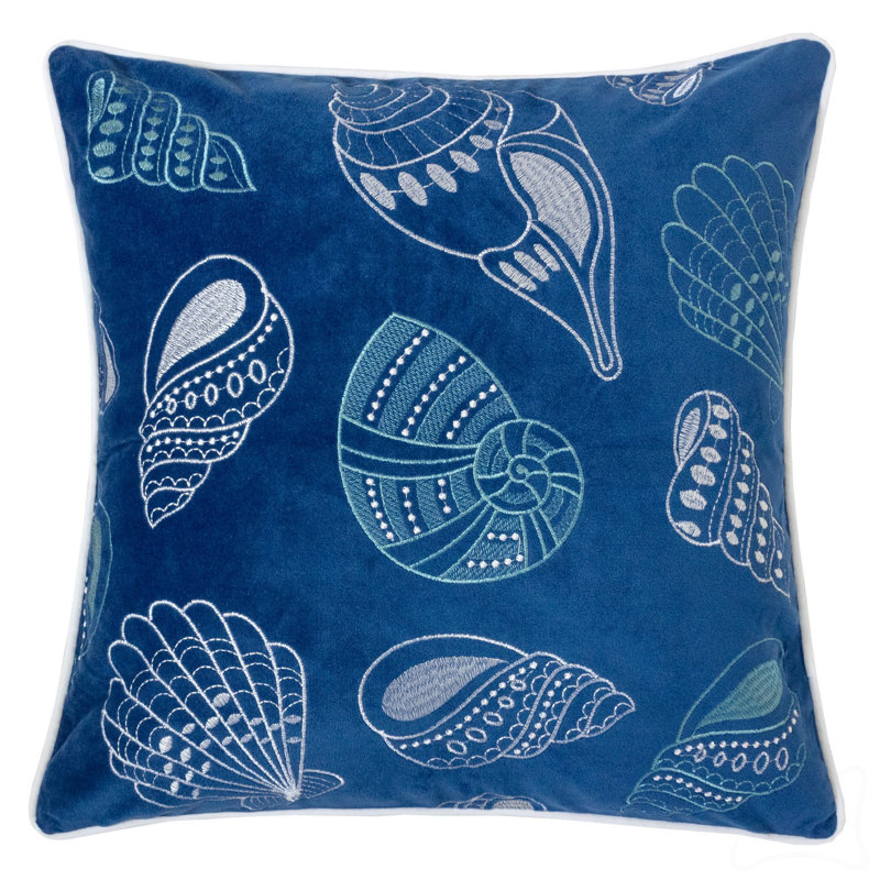 Oreiller de coquillages bleus et spa, Bleu