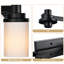 Luminaires de salle de bain 4 lumières au-dessus d'un miroir, lumières de meuble-lavabo noires pour appliques murales de salle de bain avec abat-jour en verre blanc laiteux, douille E26 (ampoules non incluses)-606477760-606477363-606477763