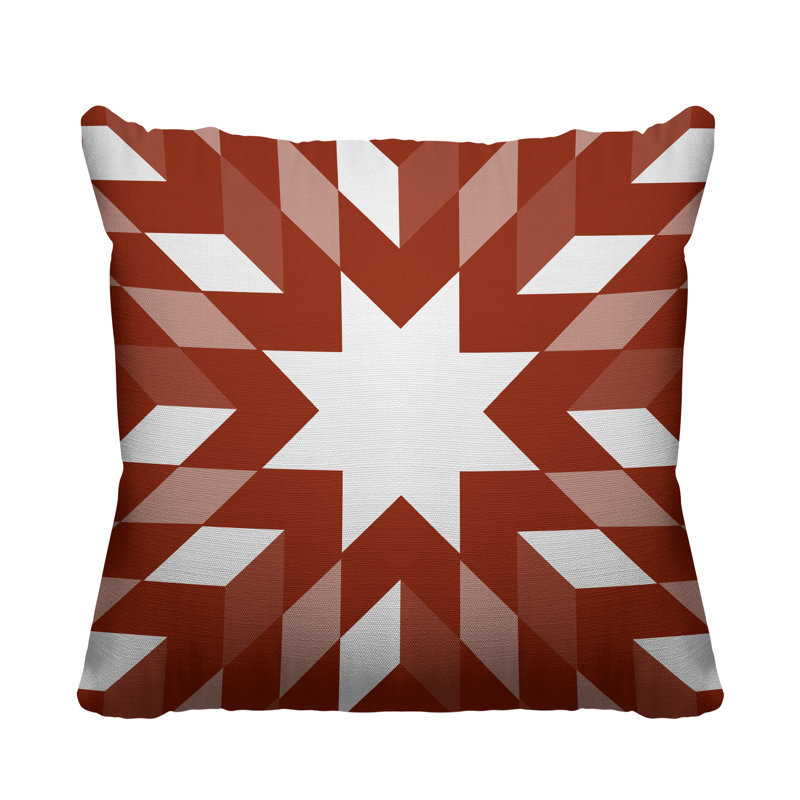 Coussin intérieur / extérieur Lynn Country, L 17 po x H 17 po, Orange brûlé