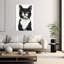 Curious Tuxedo Cat Contemporary Cat Wall Art Print 1 Piece Wrapped Canvas Wall Art-1964509429