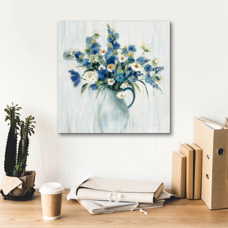 "Epic Graffiti" Coastal Bouquet Light "par Silvia Vassileva, art mural sur toile, 18 po x 18 po