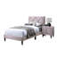 Mobilier de chambre double, lit en velours rose avec tête de lit réglable moderne et tête de lit, rembourrage en mousse pour une bonne nuit de sommeil-1025870540-1025870541