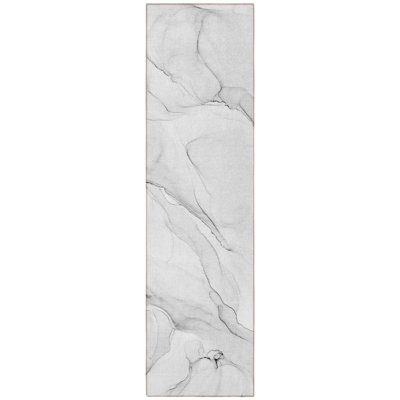 Tapis de couloir d'extérieur 8 po gris