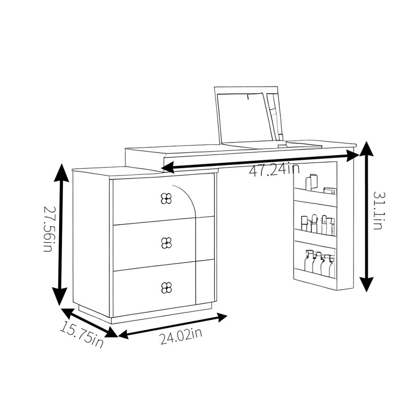 Commode simple multicolore