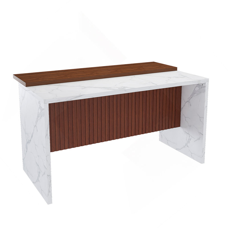 Modern Kitchen Island With LED Lights, Marble-Look Surface, And Grille Design For Stylish And Functional Dining And Living Spaces