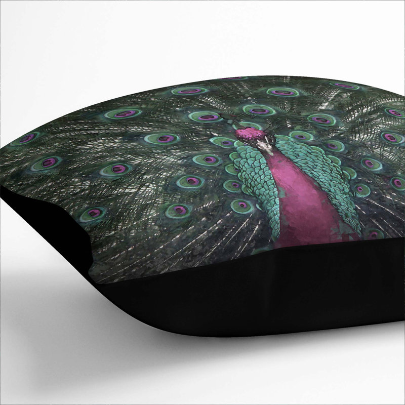Square Throw Cushion, Black, 40cm H x 40cm W x 15cm D