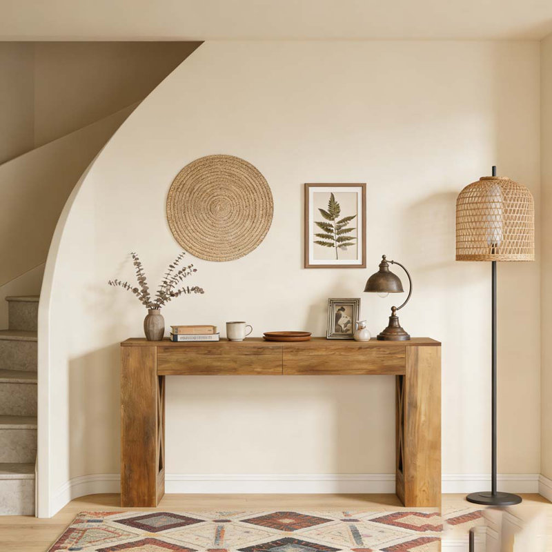 Table d'appoint, console spacieuse, table de canapé