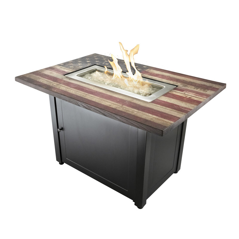 Endless Summer, The Americana, 40" x 28" Rectangle LP Gas Outdoor Fire Pit