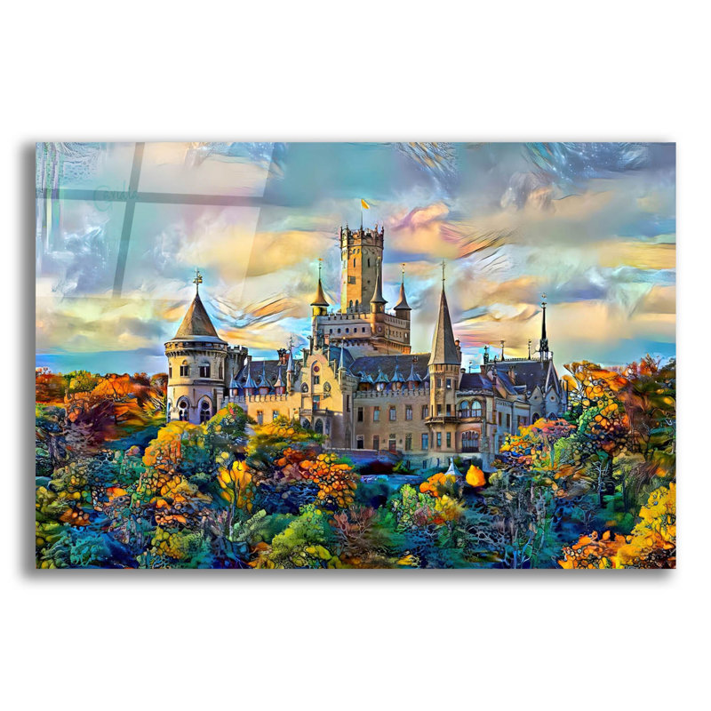 «Allemagne Hanovre Marienburg Castle» par Pierre Gavidia, art mural en verre acrylique, 16 po x 12 po, 16 po x 12 po