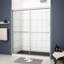 56 - 60" X 70" Bypass Shower Door, 1/4" Tempered Glass, With Handle And Sliding Function Door 70", Polished Finish, Stable Explode Protection-123108725
