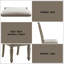 Chaise d'appoint en lin beige et chêne vieilli