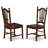 3 Piece Dining Set Contains a Round Dining Room Table with Pedestal and 2 Wood Seat Chairs, Mahogany-1042578603-1040882529