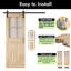 Portes de grange en verre givré non assemblées et non finies avec quincaillerie d'installation Bypass double 48 po x 84 po Homacer-126693169