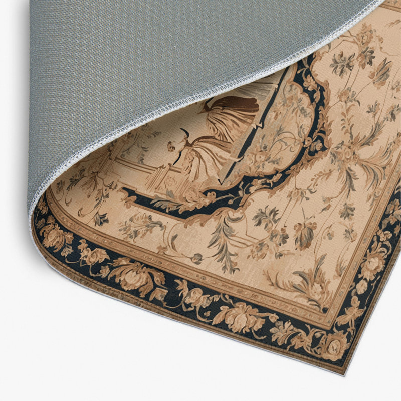 Tapis d'intérieur et d'extérieur brun français, Rectangulaire 2 pi x 3 pi
