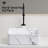 Square Vessel Sink Black White Marble 15"x15" Inch Bathroom Vessel Sink Round Above Counter Sink,Porcelain Ceramic Countertop Washing Art Basin for Vanity Lavatory Bath Cabinet with faucet Darin