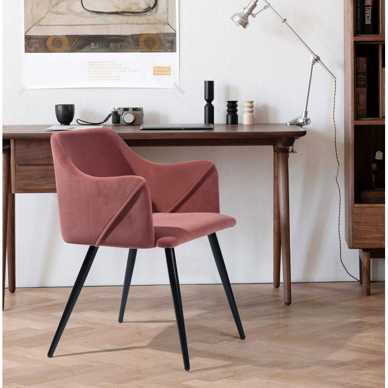 Sofiya 45cm H Velvet Upholstered Armchair, Rose